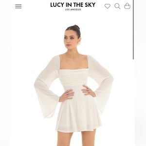 COPY - Flare Sleeve dress in Ivory